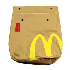 McDonald's Backpack Mens Medium Brown Golden Arches I'm Lovin It Promo Logo